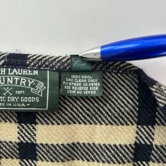 Vtg Ralph Lauren Country Wool Wrap Plaid Skirt Womens Sz 8 USA Old Money Preppy - Picture 12 of 13